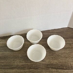 Vtg Fire King Milk Glass Custard Bowls